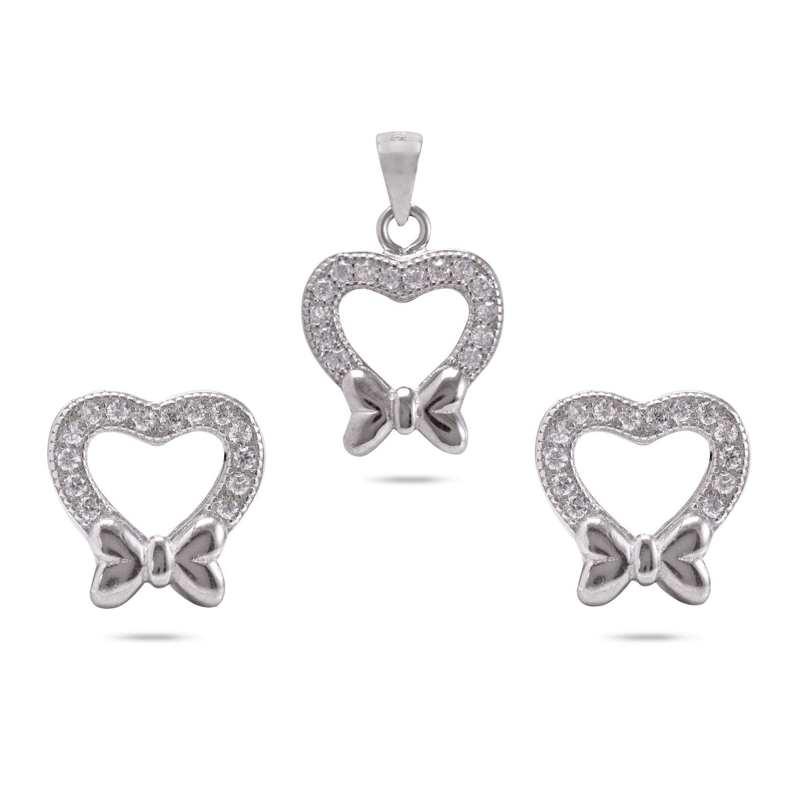 RRJ0517 Pure 925 Sterling Silver Pendant Set - RishiRich Jewels