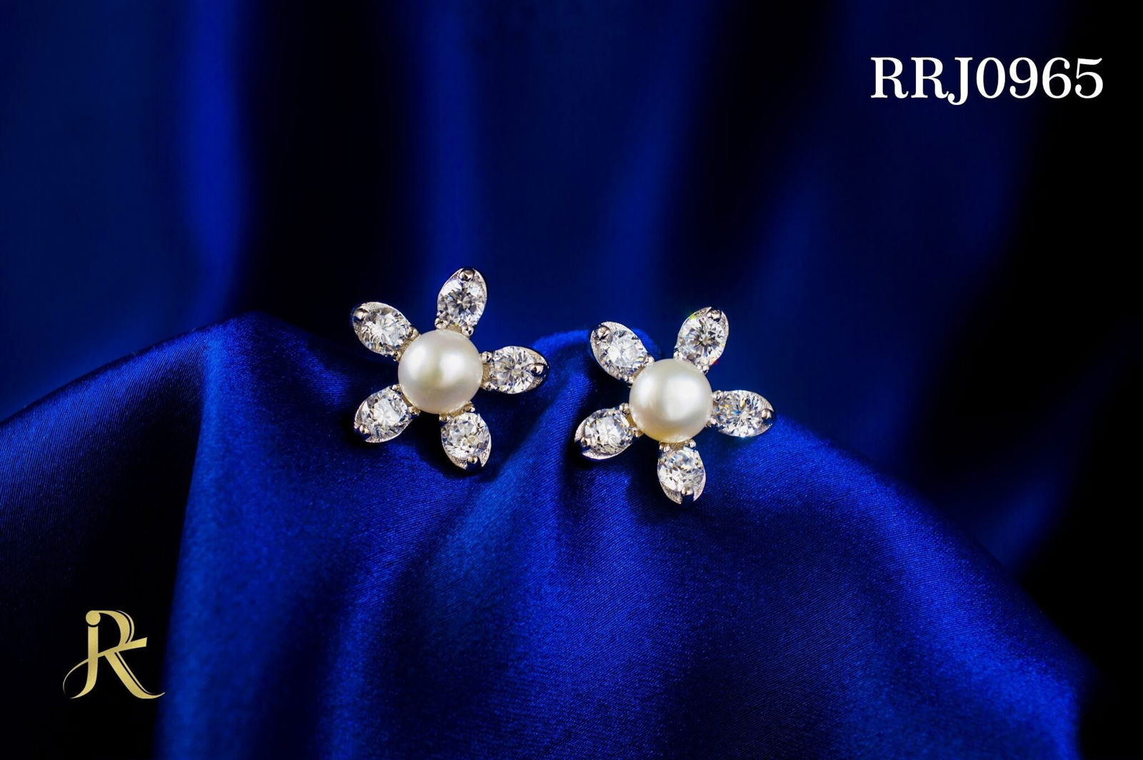 RRJ0965 Pure 925 Sterling Silver Stud - RishiRich Jewels