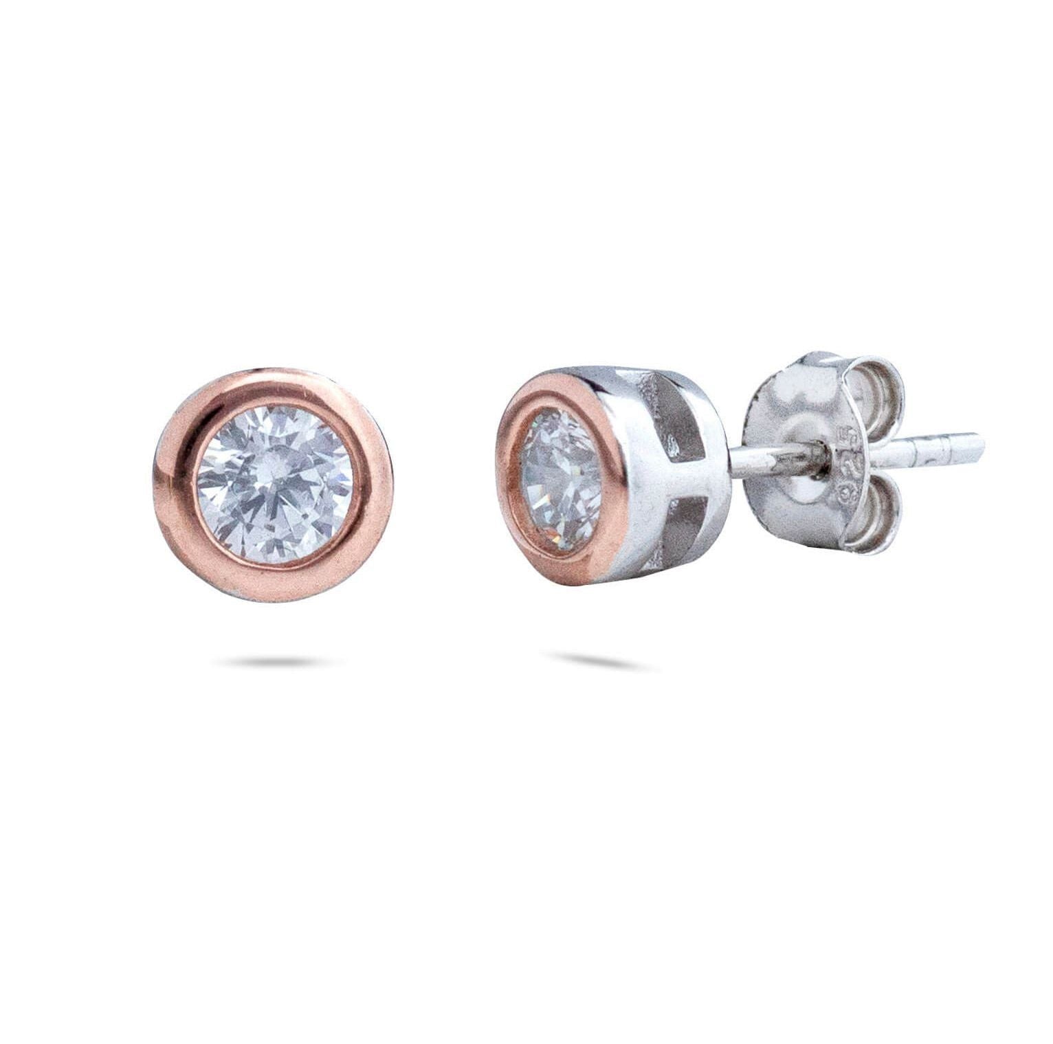 RRJ1020 Pure 925 Sterling Silver 0.5 Carat Solitaire Unisex Stud - RishiRich Jewels