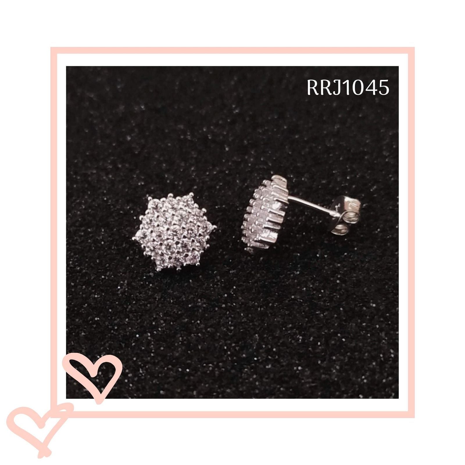 RRJ1045 Pure 925 Sterling Silver Stud - RishiRich Jewels