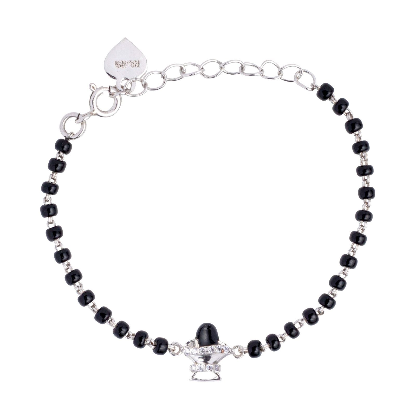 Shiv Ling Silver Baby Nazariya Bracelet - RishiRich Jewels