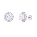 1 Carat Halo Solitare Stud - RishiRich Jewels