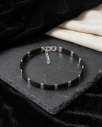 Aamani Mens Black Thread Silver Bracelet by RishiRich Jewels