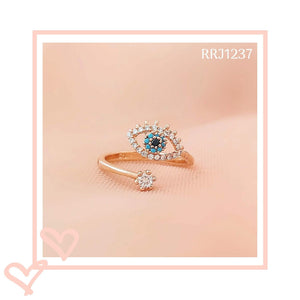 Adjustable Evil Eye Ring - RishiRich Jewels