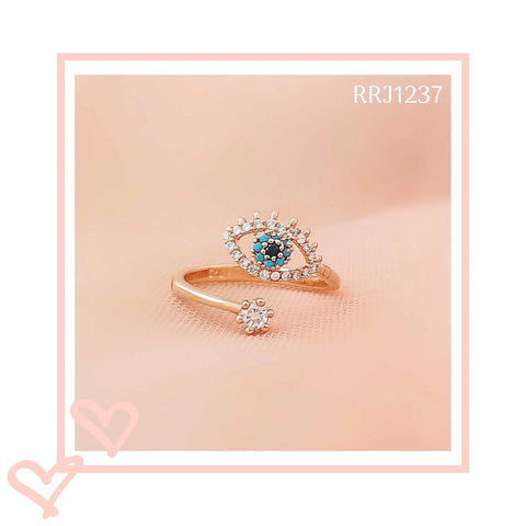 Adjustable Evil Eye Ring - RishiRich Jewels