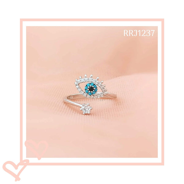 Adjustable Evil Eye Ring - RishiRich Jewels