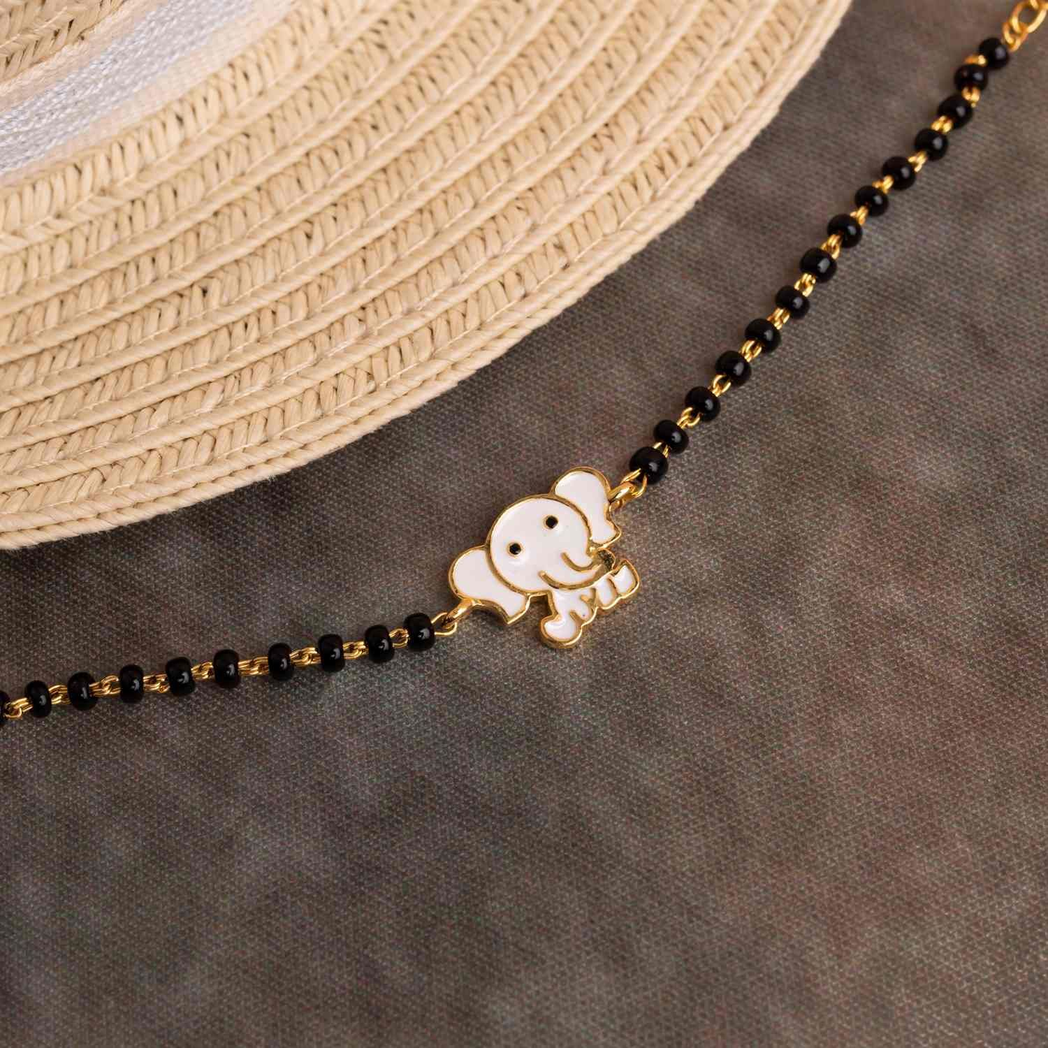 Baby Elephant Silver Baby Nazariya Bracelet - RishiRich Jewels