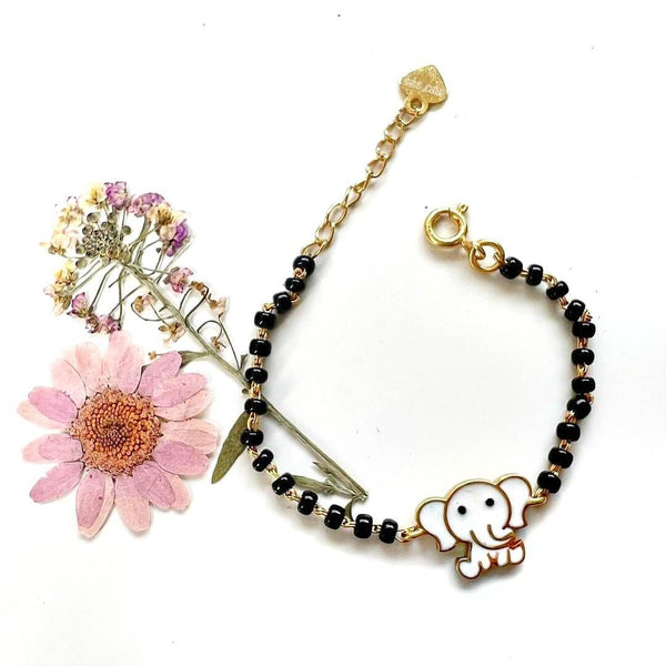 Baby Elephant Silver Baby Nazariya Bracelet - RishiRich Jewels