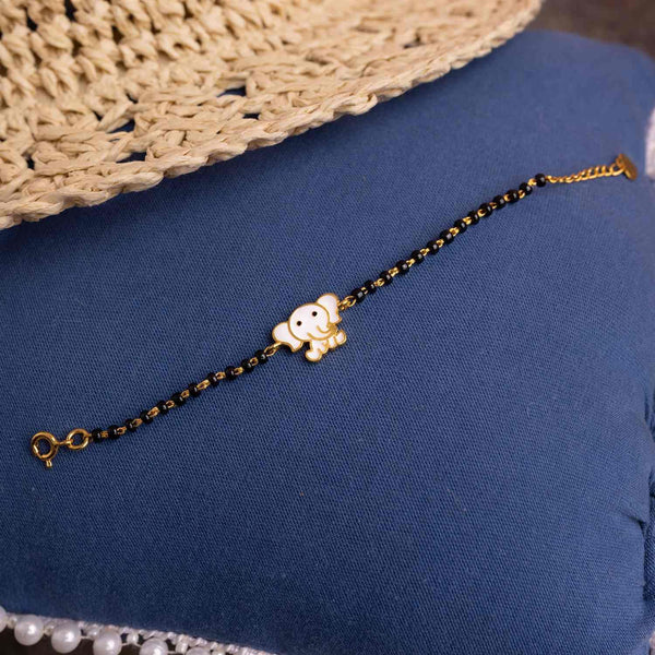 Baby Elephant Silver Baby Nazariya Bracelet - RishiRich Jewels