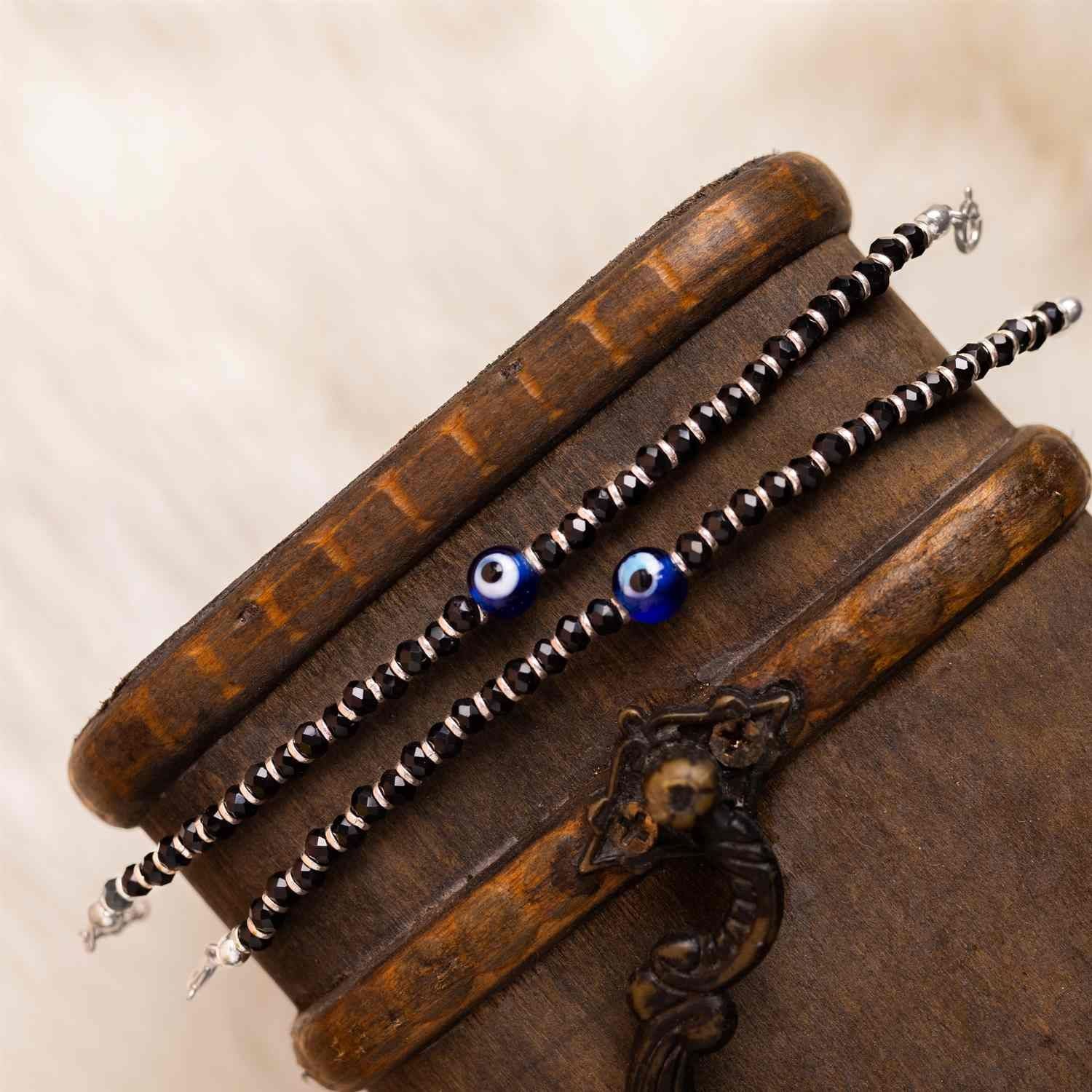 Baby Evil Eye Silver Nazariya Bracelet - RishiRich Jewels