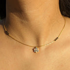 Blossom Silver Neck Mangalsutra - RishiRich Jewels