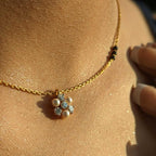 Blossom Silver Neck Mangalsutra - RishiRich Jewels