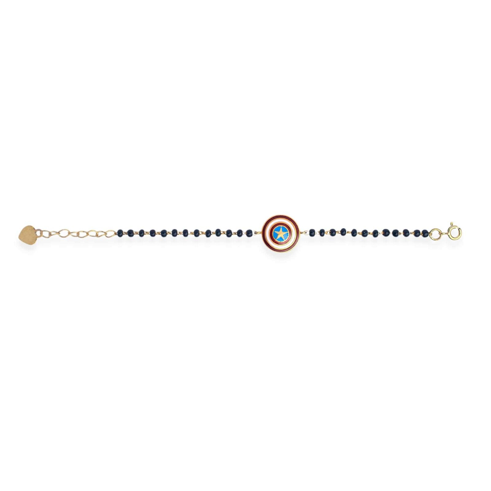 Captain America Shield Silver Baby Nazariya Bracelet - RishiRich Jewels