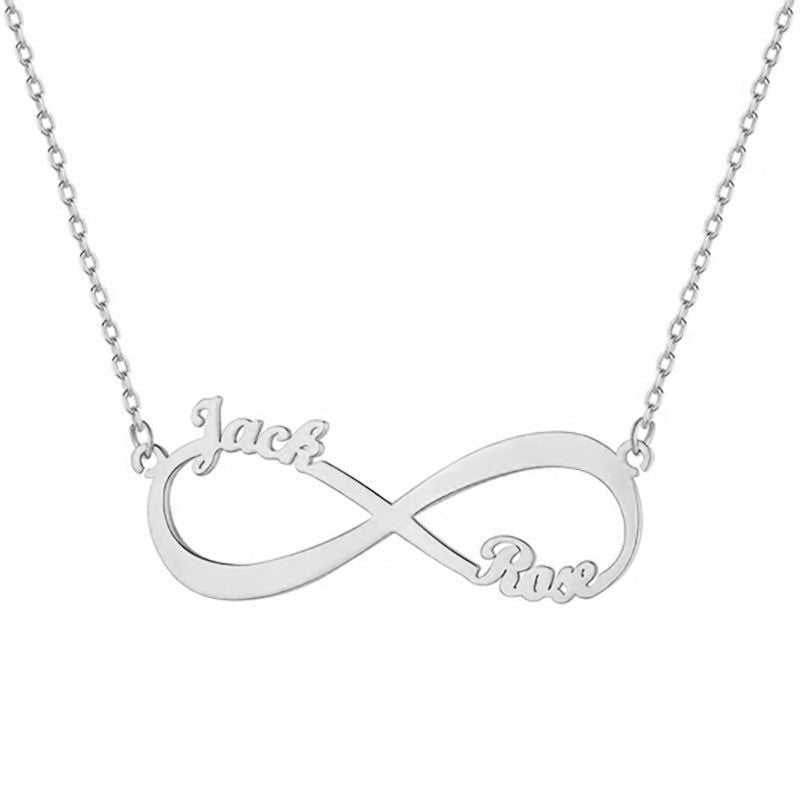 Couple Name Infinity Necklace - RishiRich Jewels