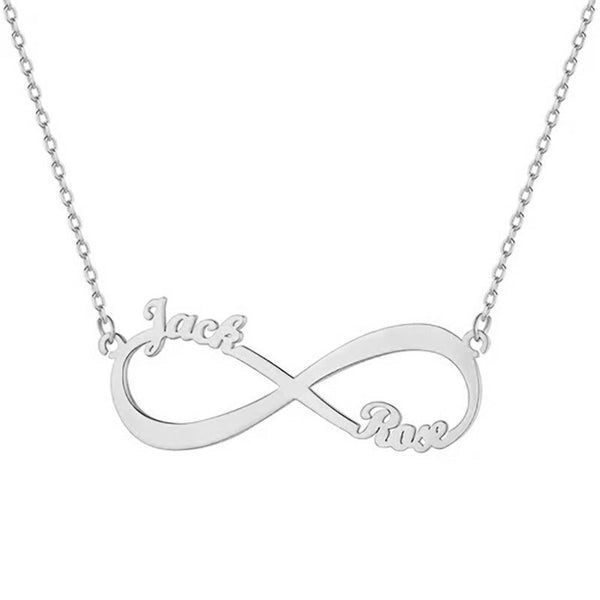 Couple Name Infinity Necklace - RishiRich Jewels
