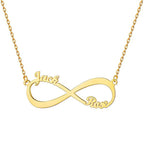 Couple Name Infinity Necklace - RishiRich Jewels