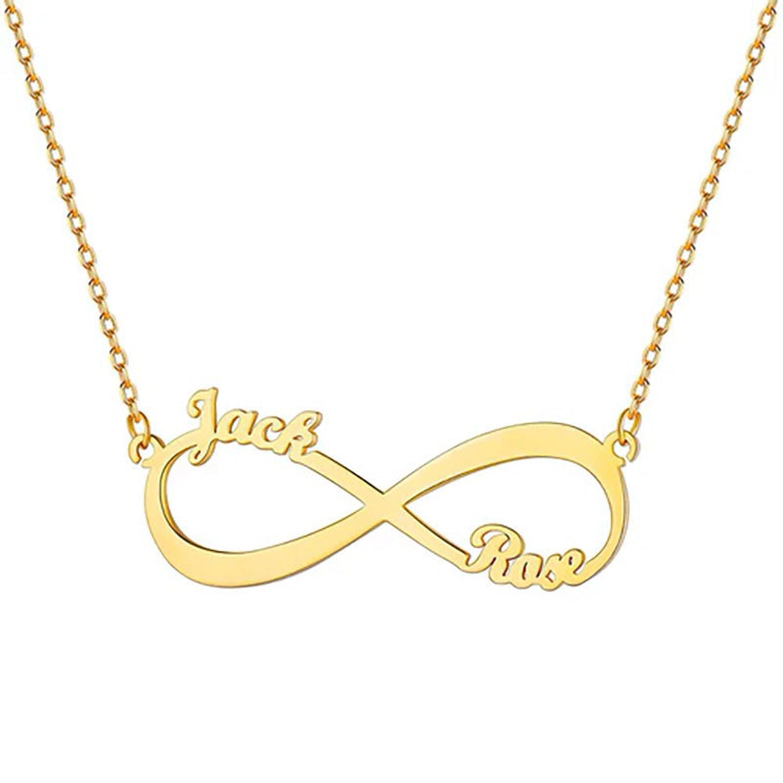 Couple Name Infinity Necklace - RishiRich Jewels