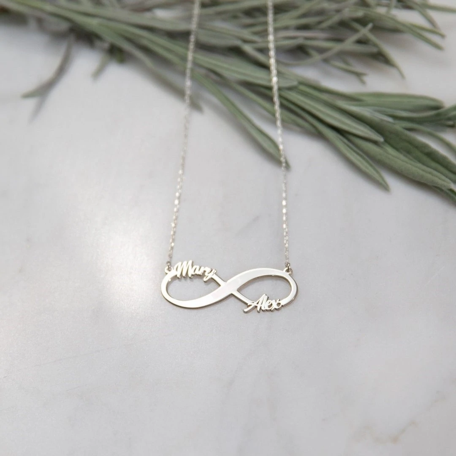 Couple Name Infinity Necklace - RishiRich Jewels
