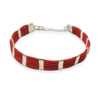 Crimson Silver Aamani Bracelet
