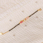 Crown, Star & Bow Silver Baby Nazariya Bracelet - RishiRich Jewels