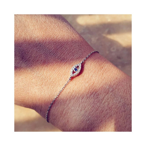 Dainty Evil Eye Bracelet - RishiRich Jewels