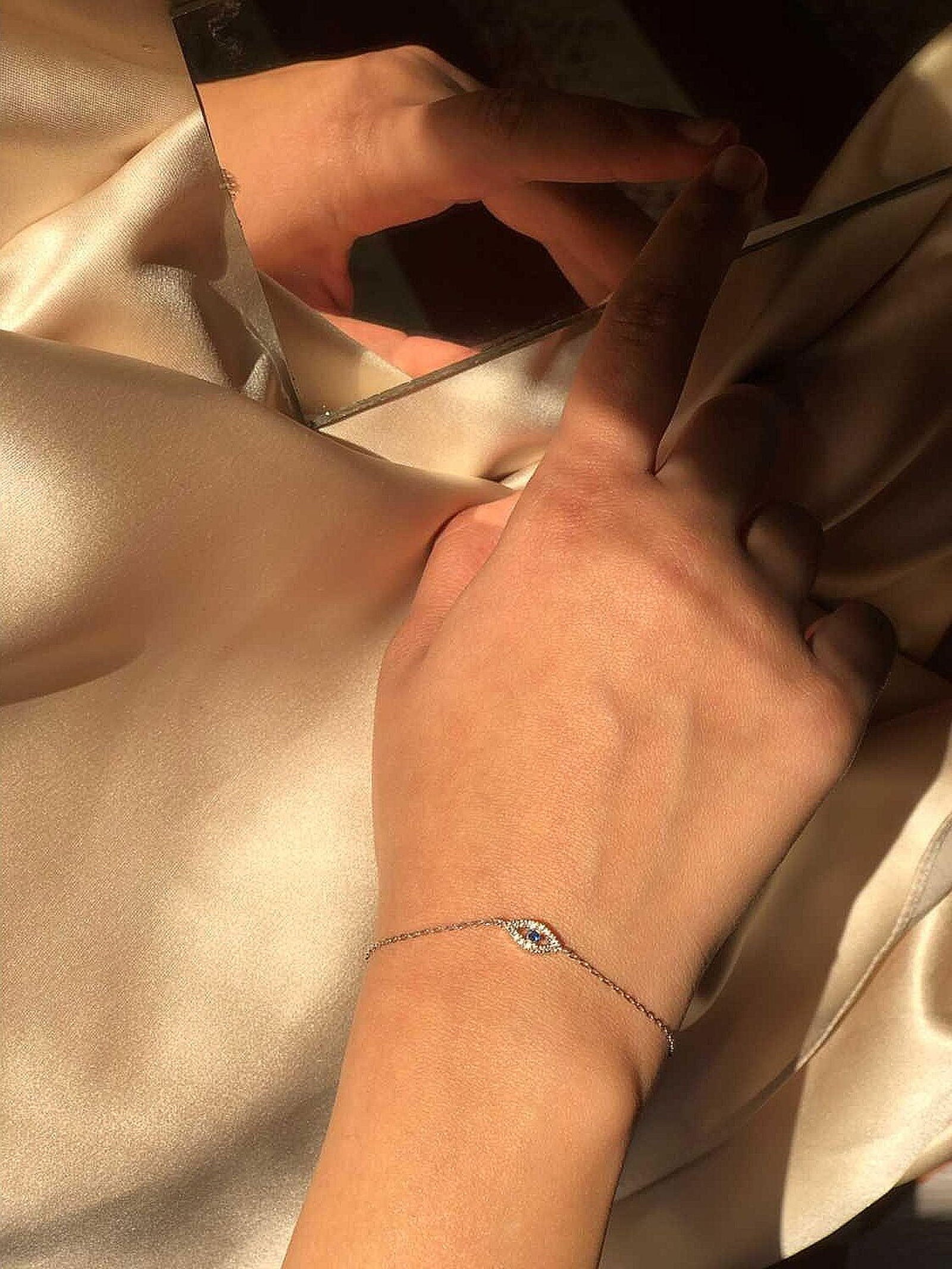 Dainty Evil Eye Bracelet - RishiRich Jewels
