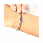 Evil Eye Silver Nazariya Bracelet - RishiRich Jewels