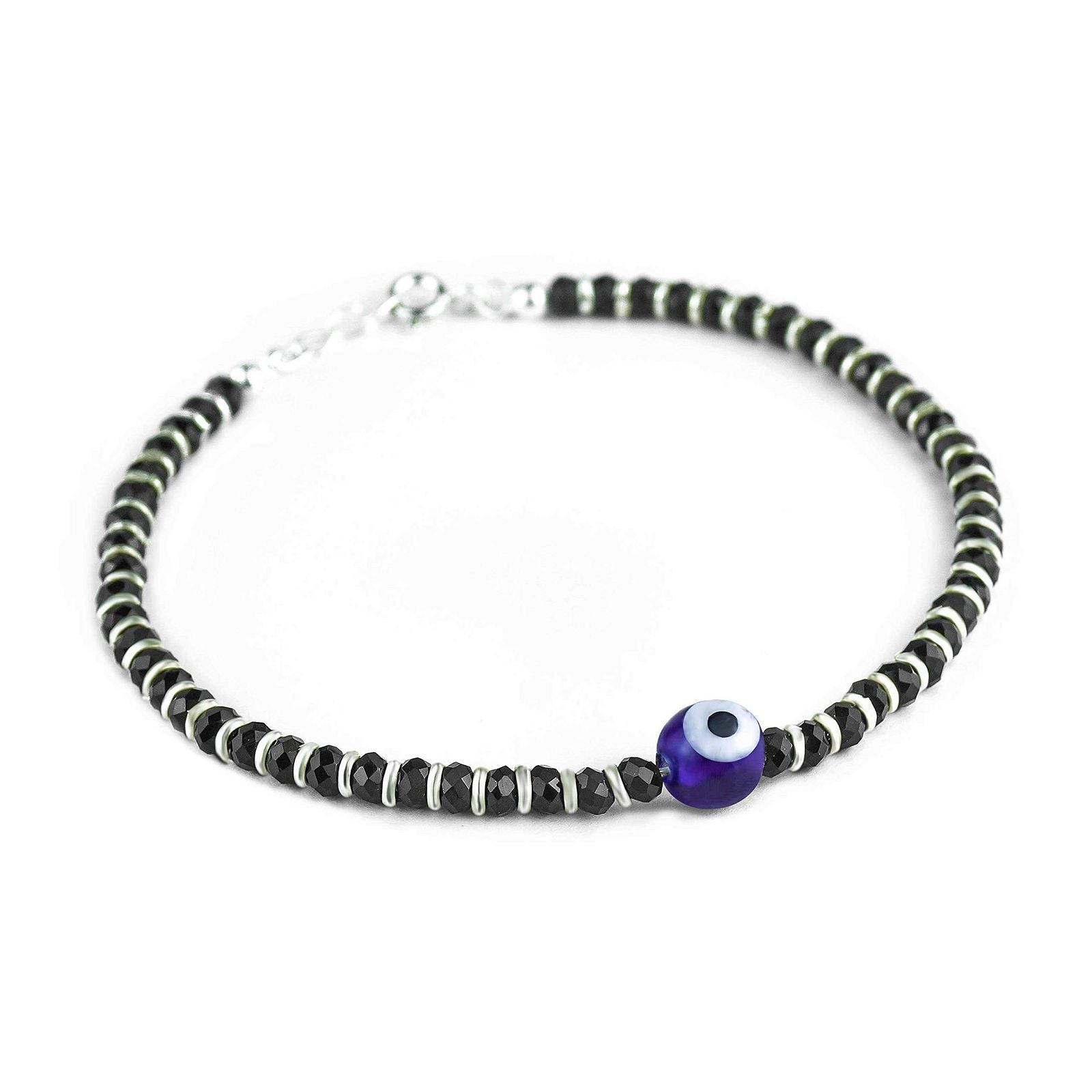 Evil Eye Silver Nazariya Bracelet - RishiRich Jewels