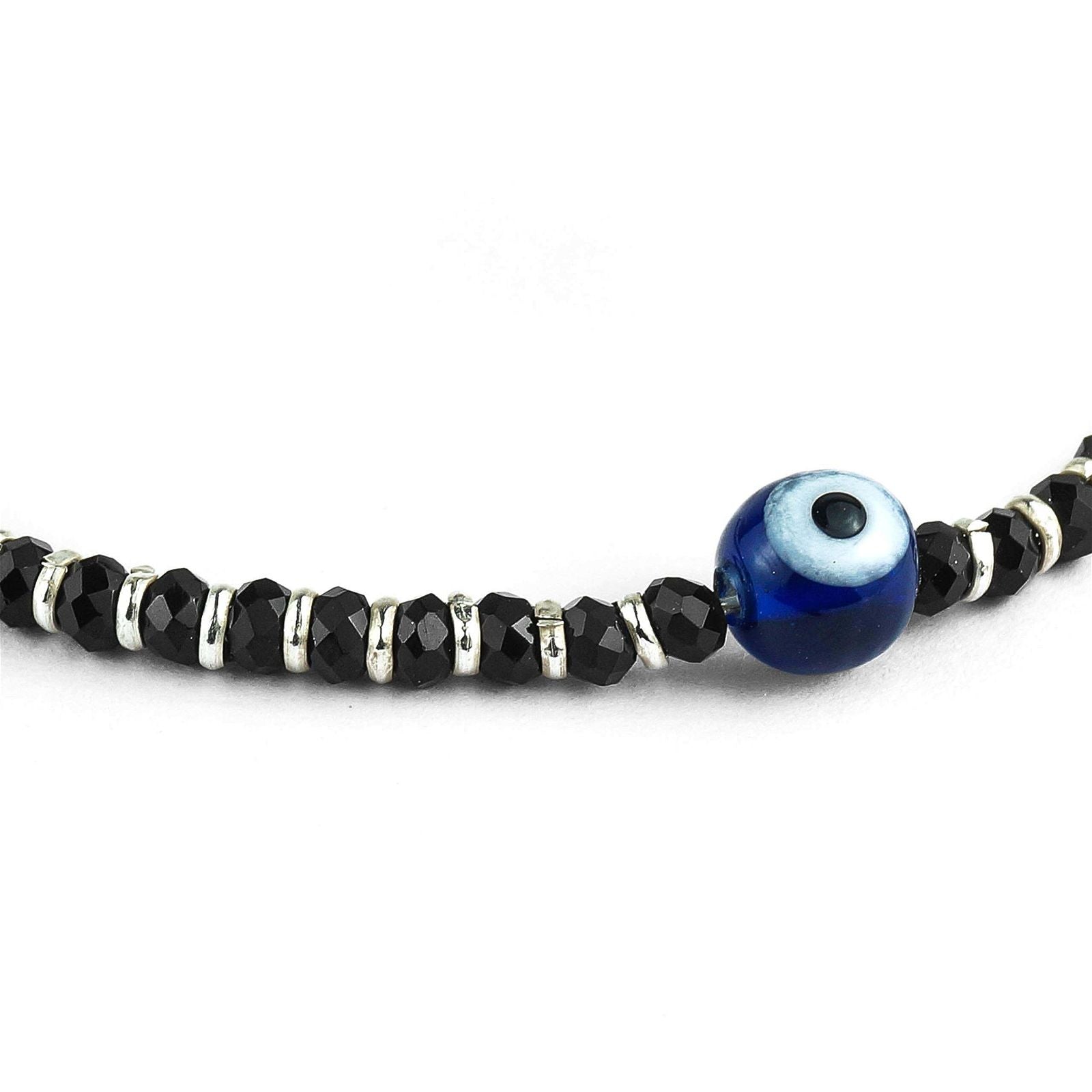 Evil Eye Silver Nazariya Bracelet - RishiRich Jewels