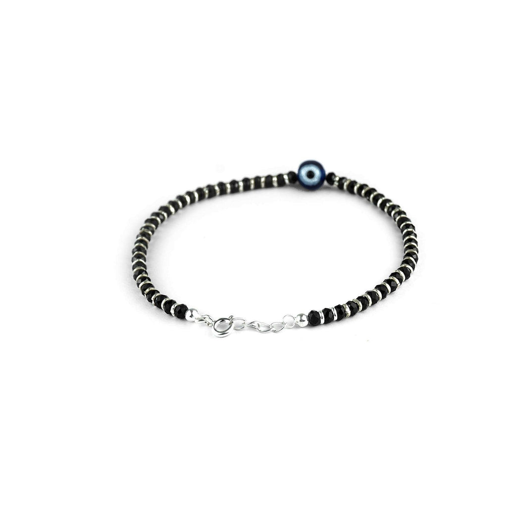 Evil Eye Silver Nazariya Bracelet - RishiRich Jewels