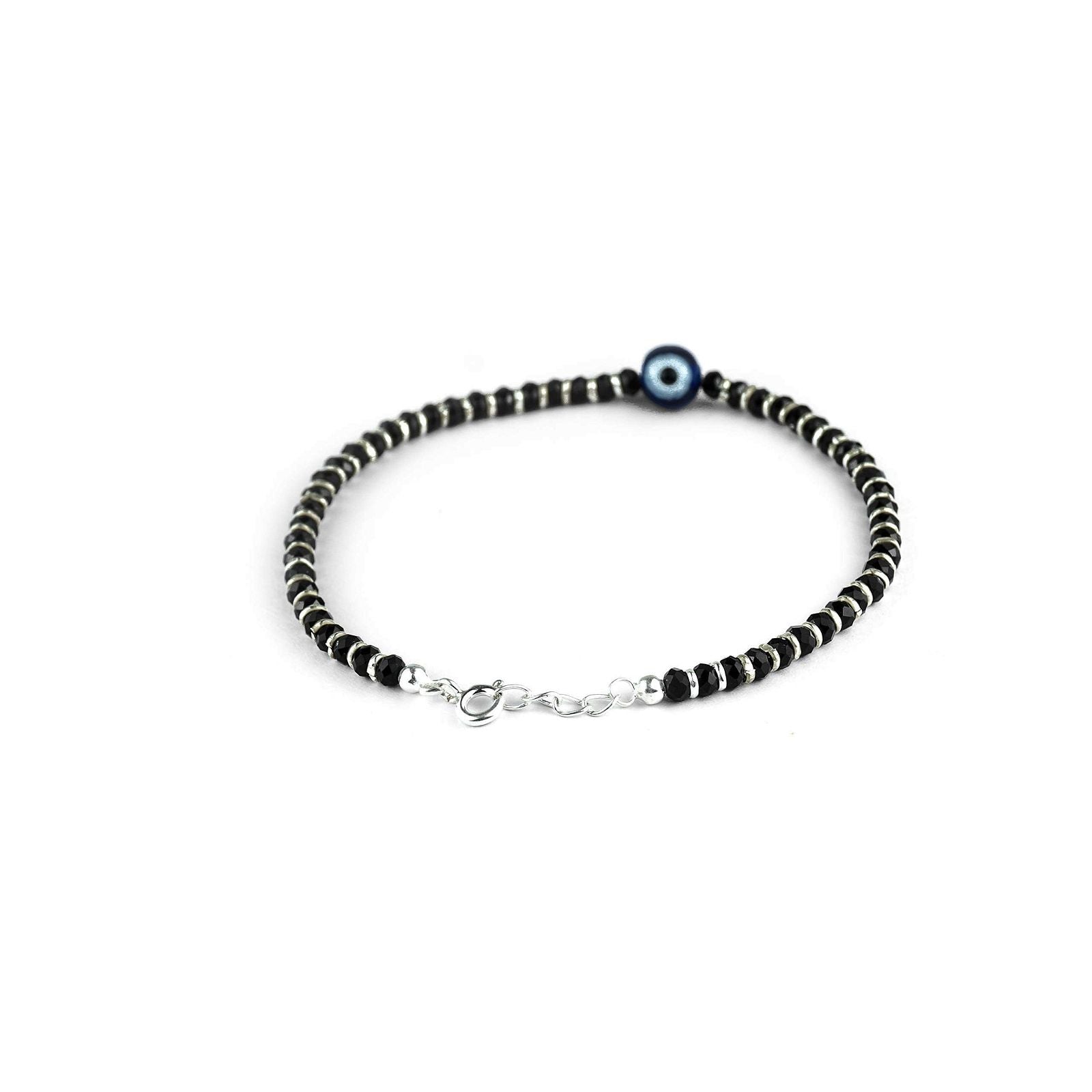 Evil Eye Silver Nazariya Bracelet - RishiRich Jewels