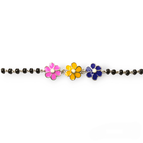 Flowers Silver Baby Nazariya Bracelet - RishiRich Jewels