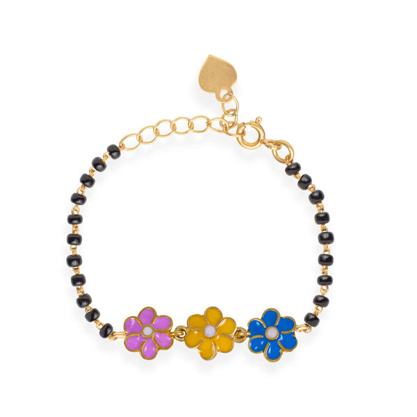 Flowers Silver Baby Nazariya Bracelet - RishiRich Jewels