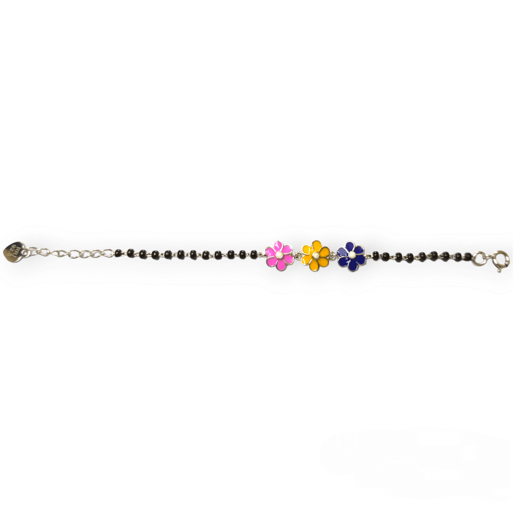 Flowers Silver Baby Nazariya Bracelet - RishiRich Jewels