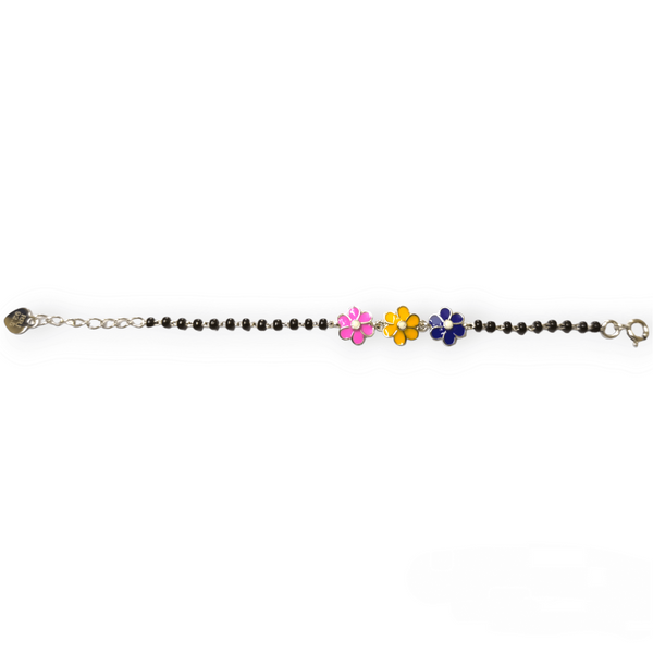 Flowers Silver Baby Nazariya Bracelet - RishiRich Jewels