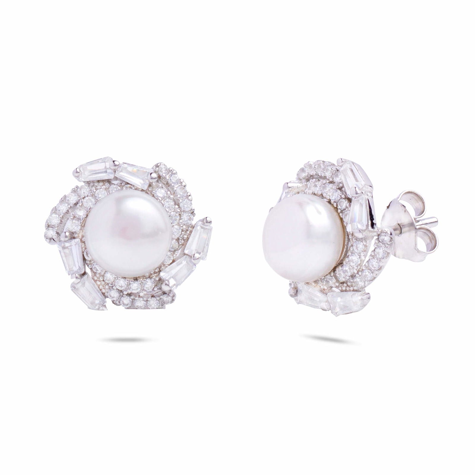 Galaxy Freshwater Pearl Stud - RishiRich Jewels