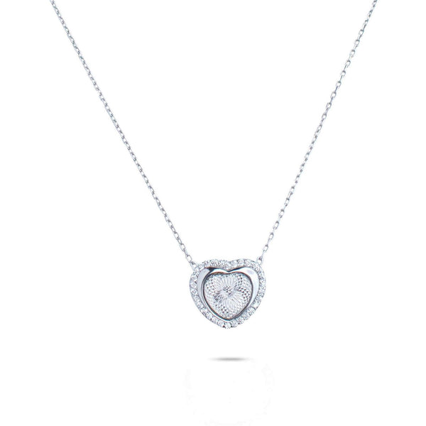 Glittering Heart Necklace - RishiRich Jewels