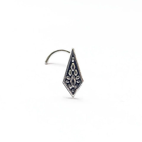 Kite Oxidised Silver Nose Pin - RishiRich Jewels