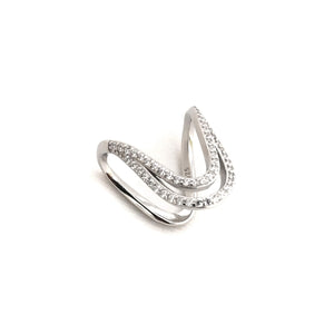 Muthu Curve Pure Silver Vanki Ring