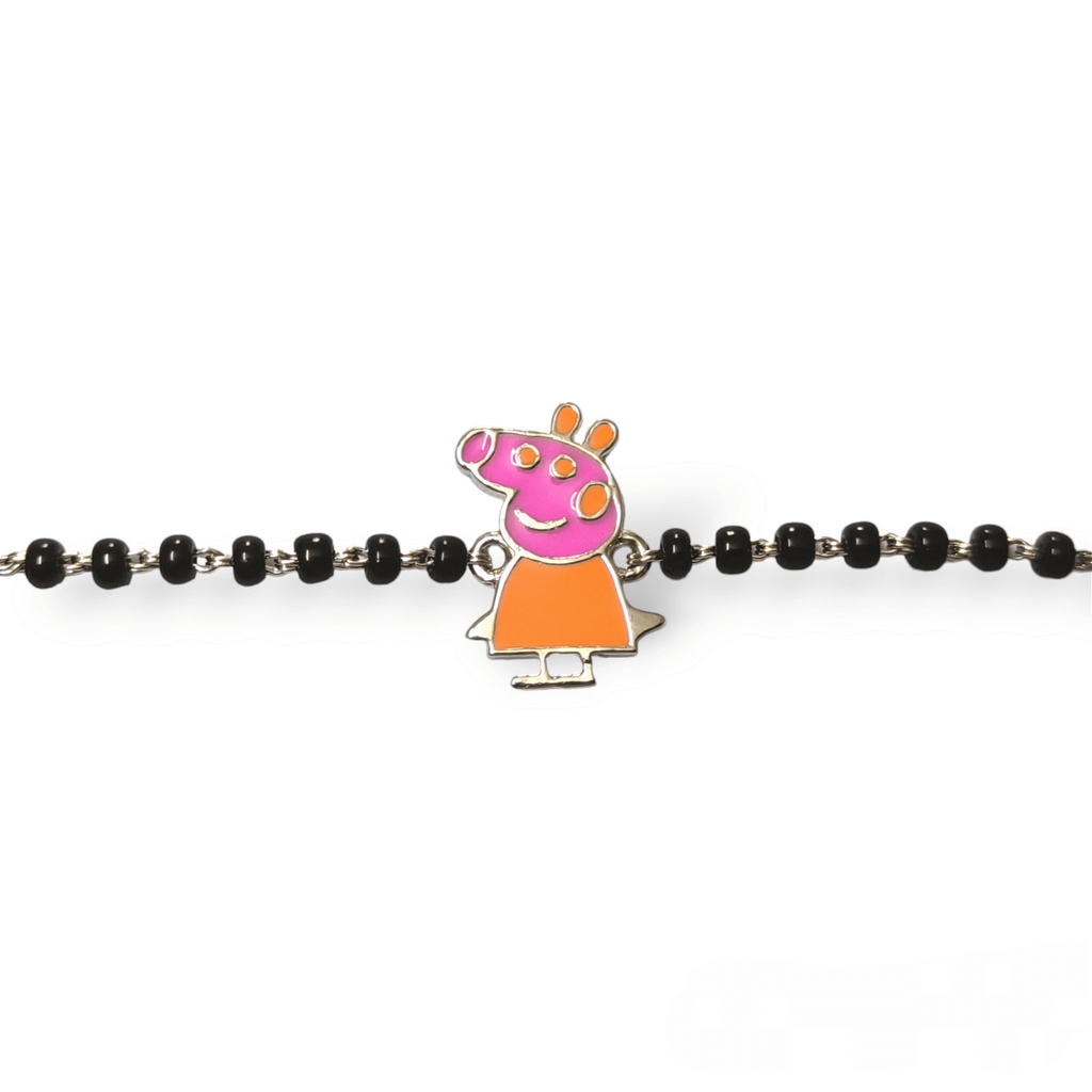 Peppa Pig Silver Baby Nazariya Bracelet - RishiRich Jewels