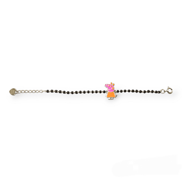 Peppa Pig Silver Baby Nazariya Bracelet - RishiRich Jewels