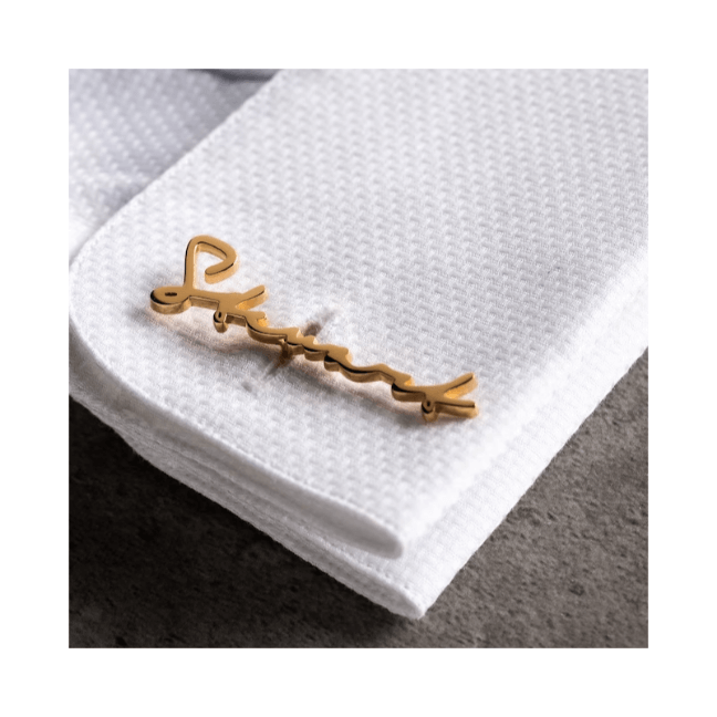 Custom-made Sterling Silver Initial Cufflinks