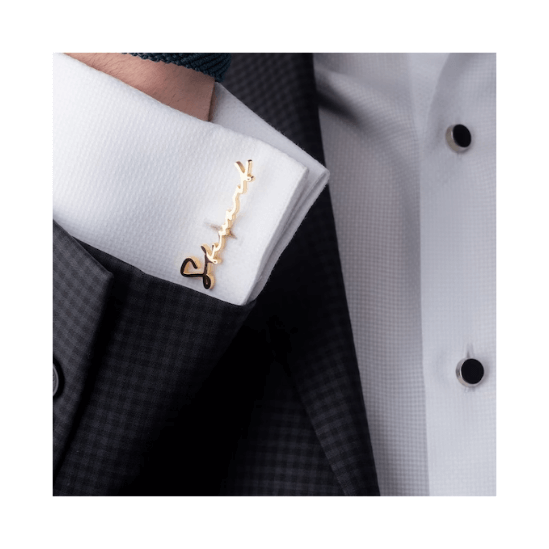Distinctive Groomsmen Gift - Personalized Sterling Silver Cufflinks