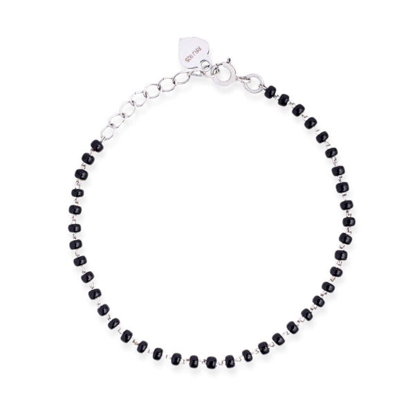 Plain Black Bead Mangalsutra Bracelet - RishiRich Jewels