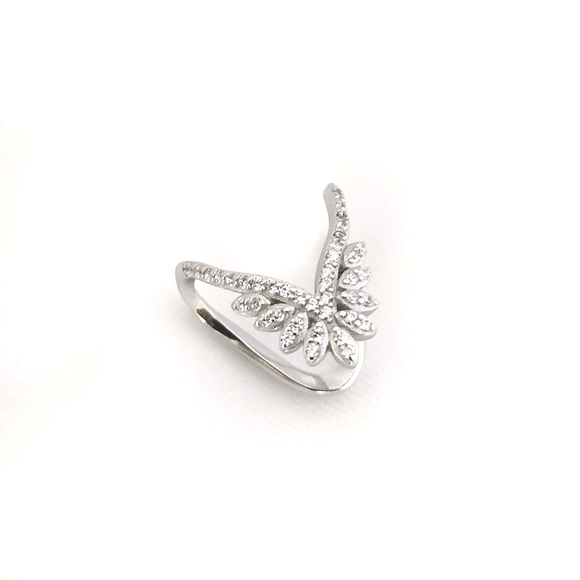 Puvvu Sparkle Pure Silver Vanki Ring