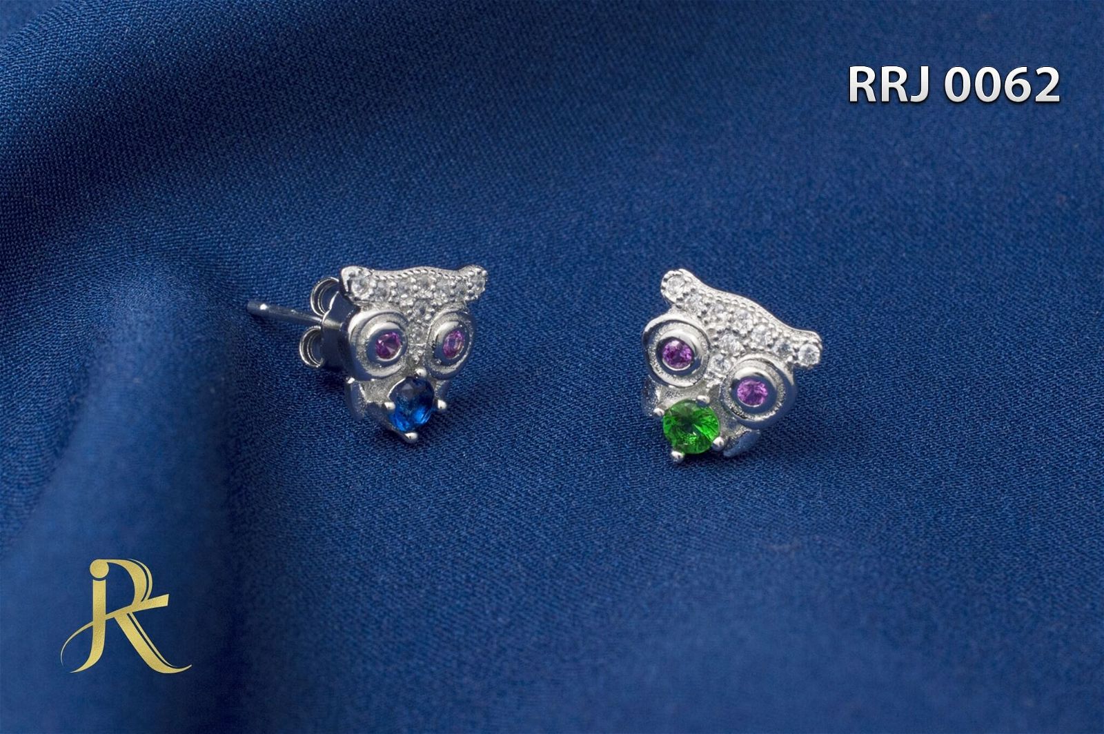 RRJ0062 Pure 925 Sterling Silver Stud - RishiRich Jewels