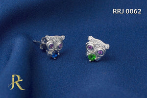 RRJ0062 Pure 925 Sterling Silver Stud - RishiRich Jewels
