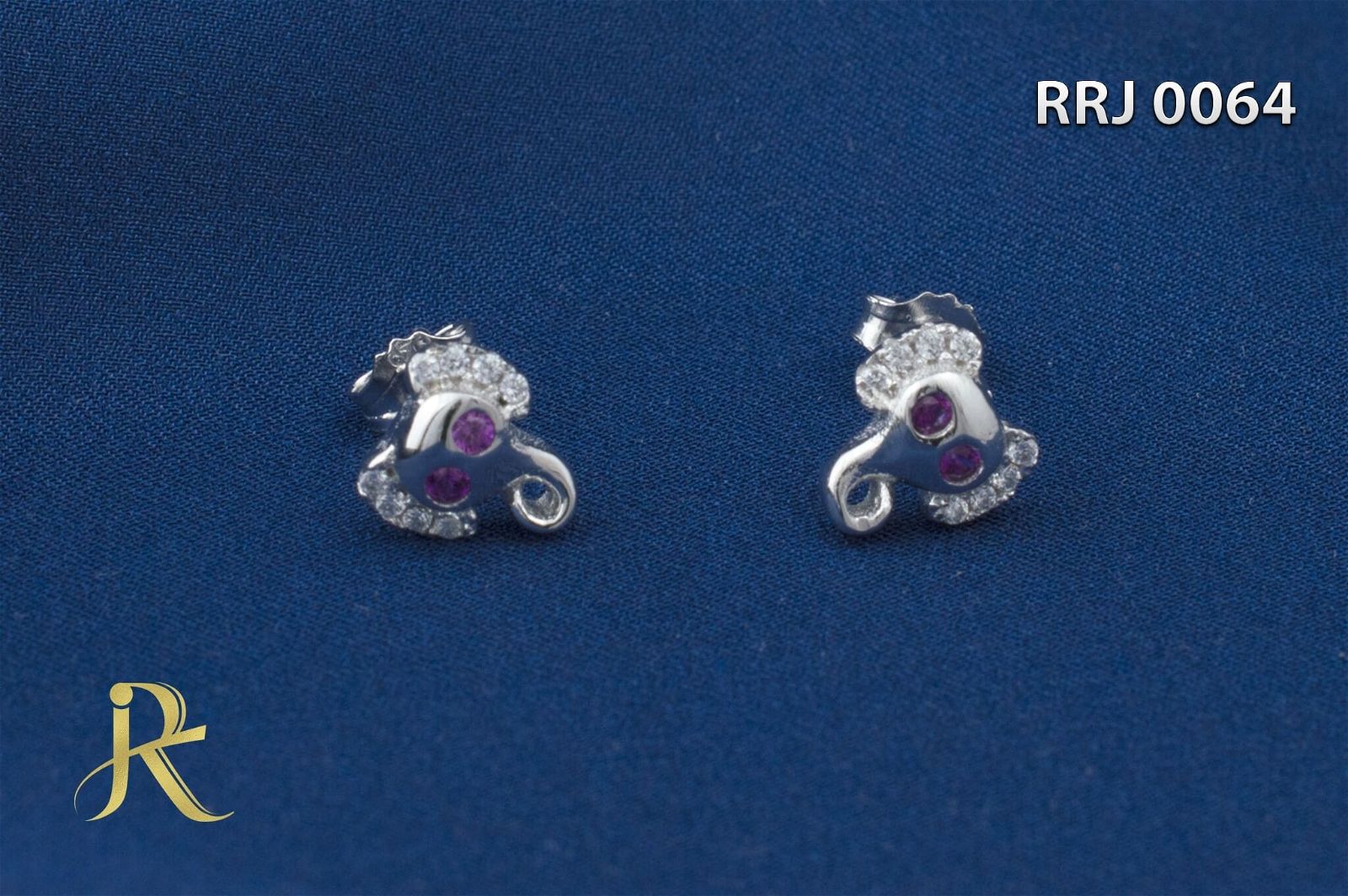 RRJ0064 Pure 925 Sterling Silver Stud - RishiRich Jewels