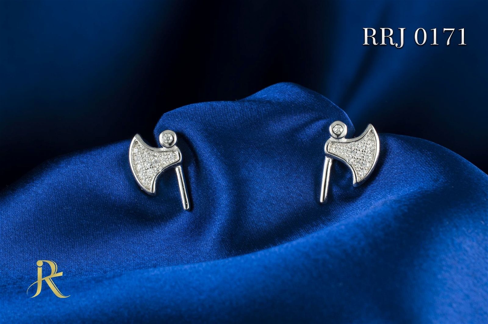 RRJ0171 Pure 925 Sterling Silver Stud - RishiRich Jewels