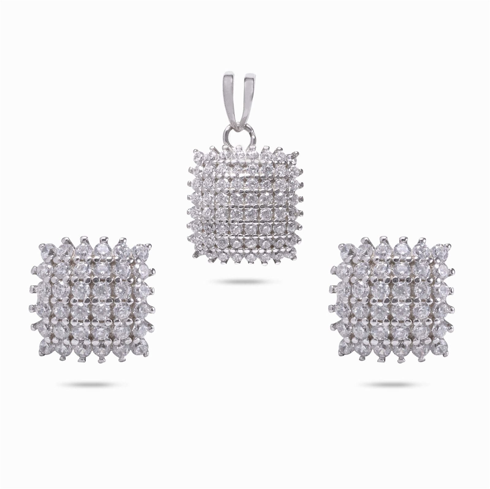 RRJ0243 Pure 925 Sterling Silver Pendant Set - RishiRich Jewels